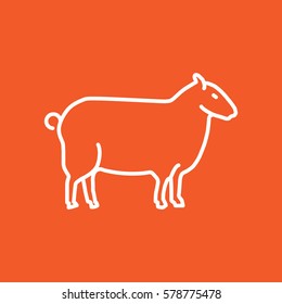 Sheep web line icon.