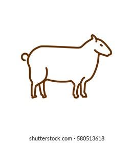 Sheep web line icon.