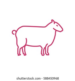 Sheep web line icon.