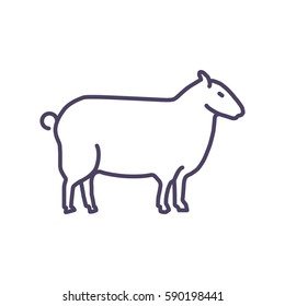 Sheep web line icon.