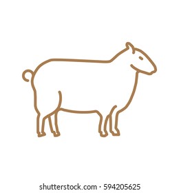 Sheep web line icon.