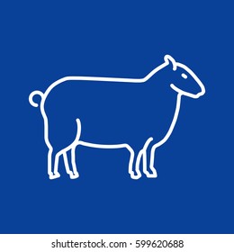 Sheep web line icon.