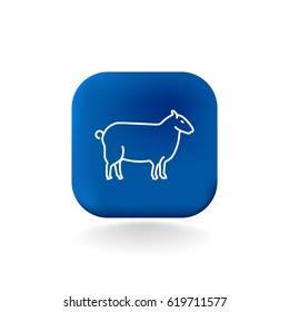 Sheep web line icon.