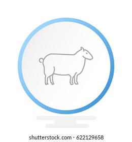 Sheep web line icon.