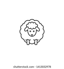 sheep wool icon vector logo design