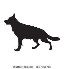 Sheepdog Dog silhouette icon vector illustration design on white background