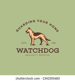 Sheepdog logo design template. Vector illustration.