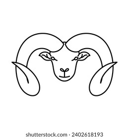 Sheep's Head Icon For Logo And More