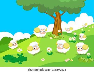 1,234 Shepherd sheep cartoon Images, Stock Photos & Vectors | Shutterstock