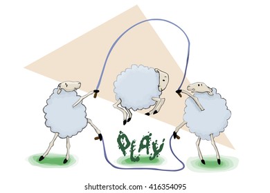 Sheeps playing games