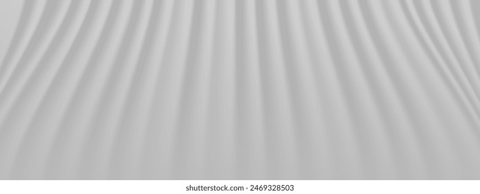 Sheer curtains on a transparent background. Chiffon, top view. Hanging silk flat pattern for overlay effect. Mockup of silky folds. Vector illustration EPS 10