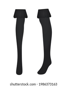 Sheer long socks. stockings. vector illustration