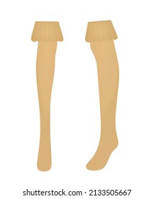 Calcetines largos. medias. ilustración vectorial