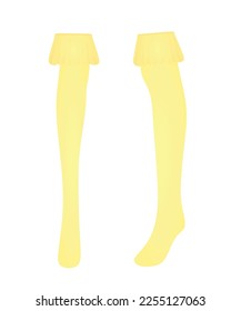 Calcetines largos. medias. ilustración vectorial