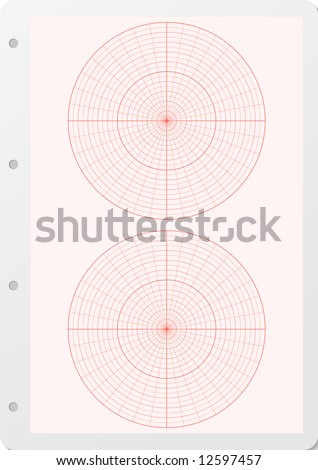 sheet a 4 engineering graph paper two stock vector royalty free radial graph paper