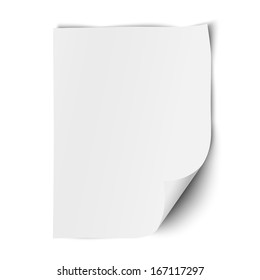 Sheet of a4 paper isolated on white background