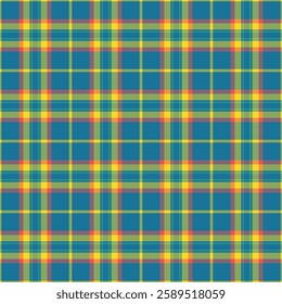 Sheet background pattern plaid, daisy fabric texture tartan. Wrapping vector seamless check textile in green and cyan colors palette.
