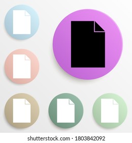 sheet badge color set. Simple glyph, flat vector of web icons for ui and ux, website or mobile application