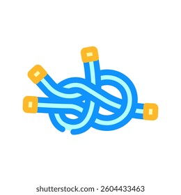 sheet bend nautical knot color icon vector. sheet bend nautical knot sign. isolated symbol illustration
