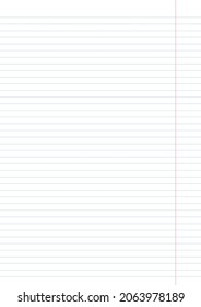 Sheet of blue and red lines on a white background. Perfect for planner, notebook, school, print. A4 sheet proportion.
