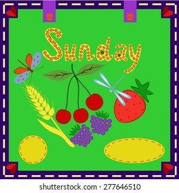 the sheet of the calendar. on Sunday