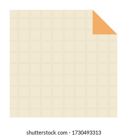 Sheet copybook in a cell vector icon.