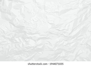 Sheet of crumpled white paper. Vector cartoon note papers illustration.