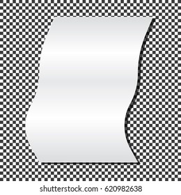 sheet of curled paper