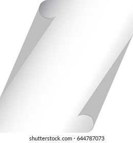sheet of curled paper