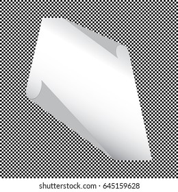 sheet of curled paper