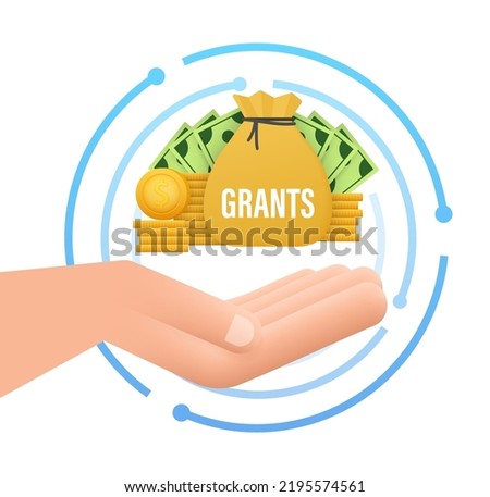 Sheet document Grants funding. Financing. Higher education programs. Vector stock illustration.