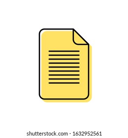 sheet document isolated icon on white bacground, vector illustration