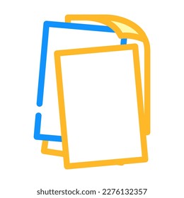 sheet document paper color icon vector. sheet document paper sign. isolated symbol illustration