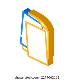 sheet document paper isometric icon vector. sheet document paper sign. isolated symbol illustration