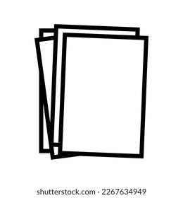 sheet document paper line icon vector. sheet document paper sign. isolated contour symbol black illustration