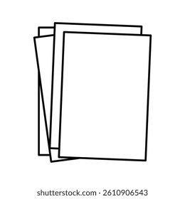 sheet document paper line icon vector. sheet document paper sign. isolated contour symbol black illustration