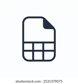 sheet file stroke icon sign vector