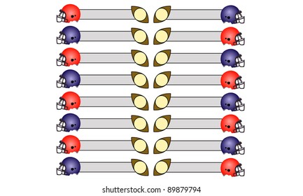 Sheet for football game scores.