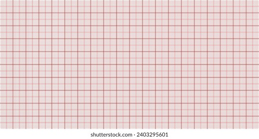 Sheet of graph paper with grid. Millimeter paper texture, geometric pattern. Orange lined blank for drawing, studying, technical engineering or scale measurement. Vector illustration