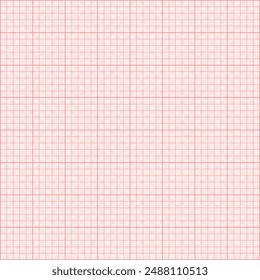 Sheet of graph paper with grid. Millimeter paper texture, geometric pattern. Blue lined blank for drawing, studying, technical engineering or scale measurement. Vector illustration