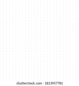 Sheet of gray dots on a white background. Perfect for planner,  Dotted grid on white background.  Geometric dotted  pattern for school, copybooks, notebooks, diary, notes, banners, print, books.