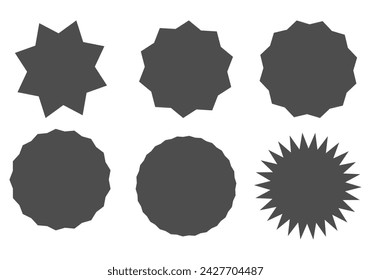 Sheet of gray icons of medals on white background.