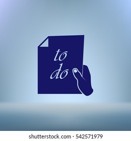 Sheet in hand icon