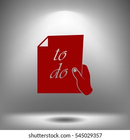 Sheet in hand icon