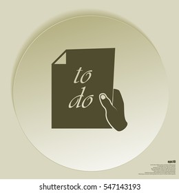 Sheet in hand icon