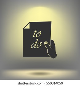 Sheet in hand icon