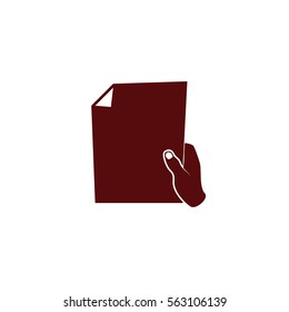 Sheet in hand icon