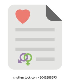 
A sheet with heart symbolic of proposal letter
