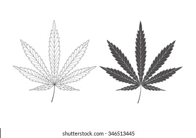 sheet of hemp is isolated on a white background