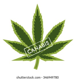 sheet of hemp is isolated on a white background